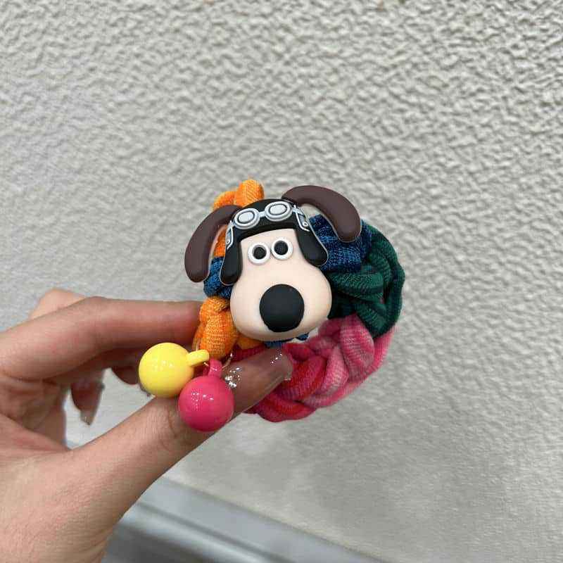 ผูกผมสุนัขแว่นตาสีรุ้ง