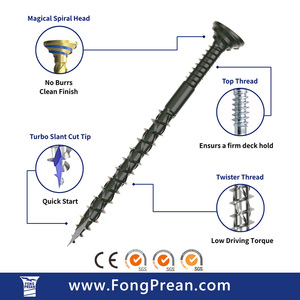 Decking <b>Screw</b> Stainless Steel M3 - M8 25 - 400mm Low-Torque Tip Design Reduced Splitting Industrial Fastener - Product Image 3