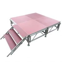Podium de scène portable de luxe en aluminium pour concerts, mariages, événements en plein air, capacité de charge de 300 kg, surface antidérapante