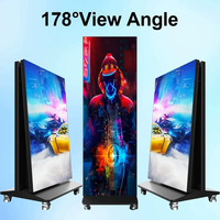 Pantalla LED Plegable para Interior, con Soporte de Pie, para Exhibición de Pósteres, P1.86 P2.5, Proceso GOB, Pantalla Digital HD para Publicidad en Comercios, Directo de Fábrica