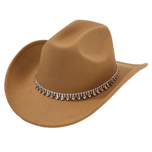 Chapeau de <span class=keywords><strong>cowboy</strong></span> occidental rayé pour hommes et femmes, avec accessoires en strass diamant et épée, 100 % polyester, toutes saisons, chapeau de fiançailles - Product Image 5