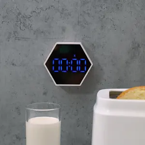 2022 New Digital Wall Clock Rechargeable Mirror Alarm Clock Self Brightness Adjustment Night Light Training Clock For Daily Use