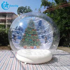 巨型充气雪球定制充气圣诞雪球高品质充气圣诞照片雪球出售