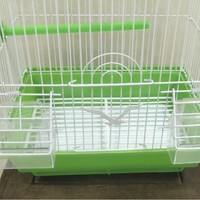 Cage à oiseaux en métal portable de luxe simple et robuste pour perroquet avec plateau en plastique