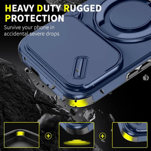 For POCO F8 Ultra F8pro Shockproof Hybrid Magnetic <b>Ring</b> Stand <b>Phone</b> Case for Redmi K90 Pro Max Slide Lens Armor Hard Cover - Product Image 5