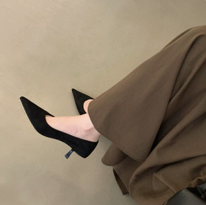 Stivaletti Neri da Donna con Tacco Sottile e Punta Affusolata in Stile Retrò Francese, Nuovi Arrivi, Scarpe Versatili per Uso Casual - Product Image 5