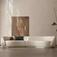 Wohnzimmer Set Möbel Gebogenes Schnitts ofa Samt Büro Liege Couch Salon Flanelle Rundes Sofa