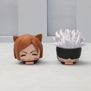 H4CM 4 piezas = 1 set Figuras mini JJK de gato Chibi acostado, Itadori Gojo <span class=keywords><strong>Sukuna</strong></span> Nobara, Figura de acción de PVC, Adorno de anime - Product Image 3