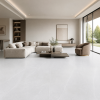 Dalle de pierre frittée en marbre beige gris grand format, ultra-mince, haute dureté, ignifuge, antidérapante, surface brillante, personnalisable
