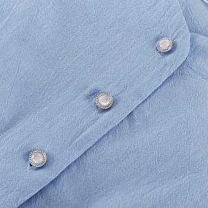 2025 Casual da ufficio in <span class=keywords><strong>cotone</strong></span> corto blu chiaro abito senza maniche estivo da donna - Product Image 6