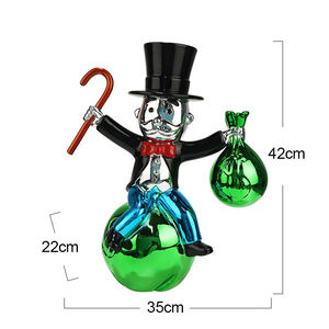 Escultura galvanizada de resina Monopoly <span class=keywords><strong>en</strong></span> forma de símbolo de dólar, escultura de helado para adornos navideños - Product Image 2