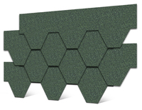 Fertigen Sie kunden spezifische grüne Farbe Mosaik Typ Bitumen Asphalt Dachs chind eln für Haus wasserdichte moderne einfache Dachziegel