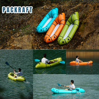 Pas cher Packraft OEM Whitewater Bikerafting Sports nautiques Paddling PVC Boat Higher 5cm Drop Stitch Floor Gonflable Packraft