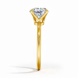 Joyería de Oro Laminado al por Mayor Anillo de Compromiso Clásico con 4 Puntas de Plata 925 y Oro Laminado de 14K con Diamante de Moissanita Corte Princesa de 1.5ct <span class=keywords><strong>D</strong></span> VVS1 - Product Image 3