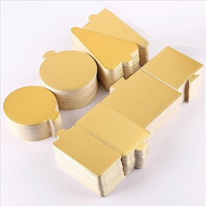 Outils pour gâteaux, base de gâteau mousse, papier doré, 100 pièces/paquet, carton pour gâteau, pâtisserie occidentale, dessert - Product Image 1