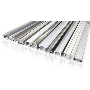 Profilo in alluminio a led con tappi terminali della copertura del pc e alloggiamento del profilo a led per soffitto rotondo in alluminio nero - Product Image 6