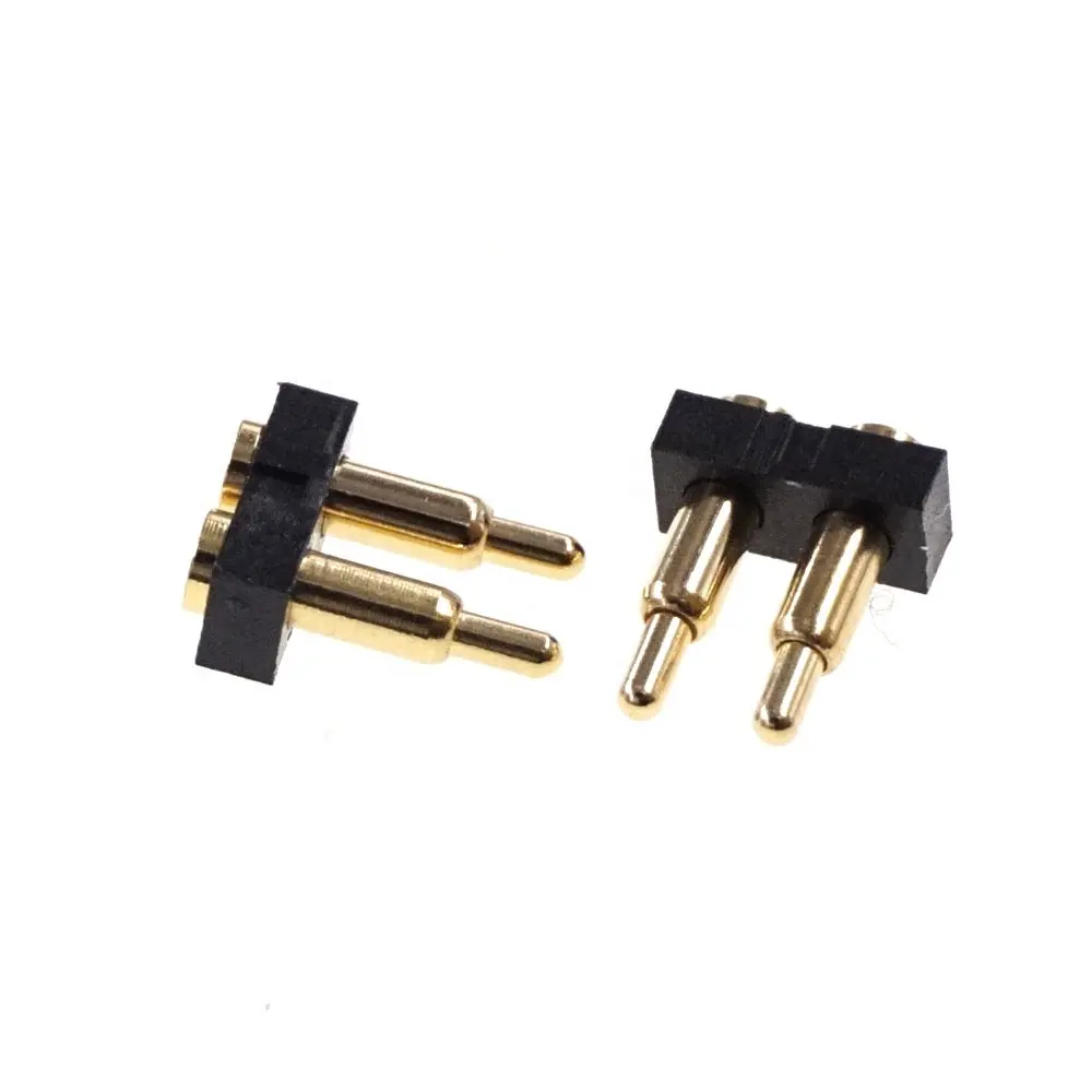 SMD Spring Loaded Pogo Pin Connector 2.54 mm Pitch 7.0 mm Height 2 Pin Single Row Modular Contact Strip 2.54 Grid Surface Mount