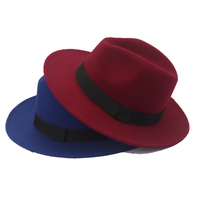 Extérieur Vintage Hommes Femmes Été Large Bord Panama Feutre Fedora Chapeaux Casquettes Bande Décorative Fedora Chapeau