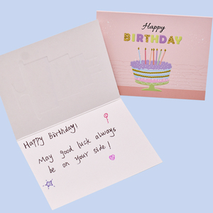 Custom Funny Design Happy Birthday <strong>Paper</strong> Greeting Cards Art <strong>Paper</strong> with Logo and Envelope Thank You <strong>Print</strong> Your Own Message - Product Image 1