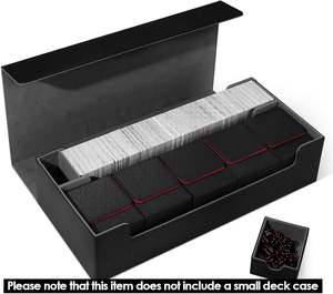 Durable Waterproof PU Leather Card Organizer Multiple Compartments large capacity for trading card collectibles - Product Image 2