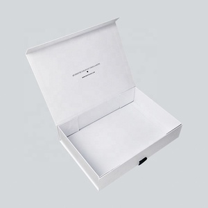 Luxury <b>Black</b> Magnetic Cardboard <b>Gift</b> <b>Box</b> with Printed Logo Embossing Matt Lamination Sponge Lining Self-Erecting Design - Product Image 1