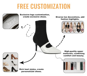 Eleganti stivaletti <span class=keywords><strong>Beige</strong></span> in PU da <span class=keywords><strong>donna</strong></span> con dettaglio traforato a righe con tacco a blocchi che aumentano le eleganti calzature invernali - Product Image 3