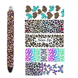 Wondove imprimé léopard UV Dtf stylo enveloppes transferts décalcomanies guépard stylos UV DTF autocollants mignon Nures enseignant maman UV autocollants pour stylo - Product Image 1