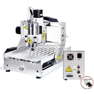 AM3040 1.5KW 4 Axis <b>CNC</b> Router 3040 <b>CNC</b> <b>Milling</b> <b>Machine</b> Mach3 Name Plate Engraving Motor 6061-T6 Aluminum 600x510x480mm - Product Image 1
