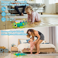Projection chaude lampe de poche jouet tortue lumière électrique musical bébé éducatif multifonctionnel ramper tortue jouets