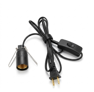 6ft Accessory <strong>Cord</strong> with On/Off Switch and Butterfly Clip C7/E12 Base Replacement <strong>Light</strong> <strong>Cord</strong> for Christmas Village Salt Lamps - Product Image 1