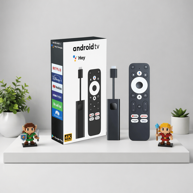 Android 4K TV Stick WiFi 6 BT Smart Streaming Device for Home Entertainment