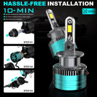 Ampoules de voiture D90 80W 8000LM 6500K D1 D2 D3 D5 IP68 Tube en cuivre U 4575 15 puces Canbus Installation facile 12V Phare LED