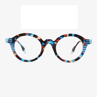 Haute qualité lumière bleue lunettes cadre 100% couleur acétate laminé lunettes lunettes rondes couleur optique lunettes pour les jeunes
