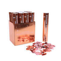 Vente chaude Rose Or Brillant Cercle Confettis Canon Brillant UV Étiquette Feuille Papier Partie Poppers