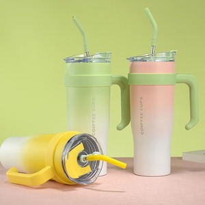 Oferta Especial: Vaso Térmico <span class=keywords><strong>Goofit</strong></span> de 1200ml (40oz) para Auto, con Asa, Aislado, de Acero Inoxidable, con Pajita - Product Image 4