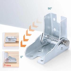 Charnières pliantes autobloquantes à 110 degrés pour table pliante 65x45mm - Utilisation salon et bureau à domicile - <span class=keywords><strong>Test</strong></span> de 50 000 cycles - Épaisseur 2,5mm - Product Image 3