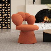 Chaise de loisirs en tissu pour chambre à coucher, avec dossier simple, pivotante sur roulettes, tabouret de maquillage et de manucure, tabouret de coiffeuse moderne et simple