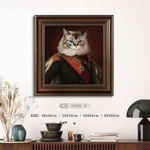 Çerçeveli kedi tuval sanat taklit başyapıtları ev dekorasyon için yüksek kalite fabrika doğrudan Pet hediye boyama - Product Image 2