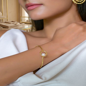 PURPLE ELEPHANT Brazalete chapado en oro con amatista, estilo bohemio geométrico, joyería para mujer, brazalete minimalista con piedra rosa, regalo - Product Image 3