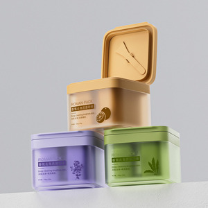 New 150g 200g nhựa vuông rỗng mỹ phẩm chăm sóc da làm trắng kem cơ thể butters <span class=keywords><strong>Jar</strong></span> Kem chống nắng Kem dưỡng ẩm <span class=keywords><strong>container</strong></span> với muỗng - Product Image 2
