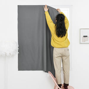 Rideaux occultants Velcro 100% occultants, prêts à poser, à fixation murale, passe-tringle, ouverture bipartite gauche-droite, lavage en machine inclus - Product Image 1