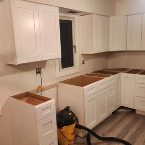 Sanyang Goldenland Vietnam Factory Modern Wooden RTA Kitchen <strong>Cabinets</strong> Wood Readymade Modular Kitchen Wholesale <strong>Cabinets</strong> - Product Image 1