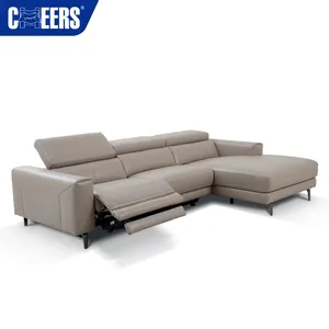 Manbu sofá de alta qualidade, sofá de couro de alta qualidade com grande potência em forma de l, sofá de canto, mobiliário dobrável, descanso para cabeça