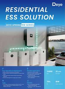 Deye RW-F16แยกระบบพลังงานแสงอาทิตย์แบตเตอรี่แพค LiFePO4 16KW 314Ah 51.2V 16kWh สามารถสื่อสารไฮบริดกริด - Product Image 5