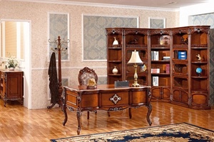 <span class=keywords><strong>Muebles</strong></span> Clásicos Americanos, Mesa y Silla de Oficina de Madera Maciza - Product Image 2