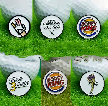 High Quality Silver Magnetic Golf Hat Clips with Enamel Ball Marker Ready to Ship