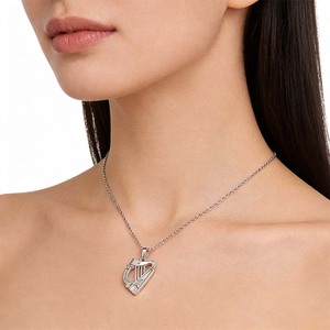 Collana con ciondolo a forma di pecora smaltata verde e placcata oro, con arpa irlandese, all'ingrosso, per <span class=keywords><strong>accessori</strong></span> personalizzati celtici da fabbrica - Product Image 4
