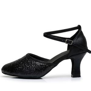 Chaussures de <span class=keywords><strong>danse</strong></span> salsa <span class=keywords><strong>kizomba</strong></span> latine pour femmes, paillettes dorées - Product Image 5