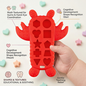 Mordedor de Silicona Suave Personalizado para Bebé, Mordedor en Forma de Langosta, Juguete Divertido para Dedos, Juguetes Sensoriales para Bebés, Mordedor para Aliviar el Dolor de Dentición - Product Image 3