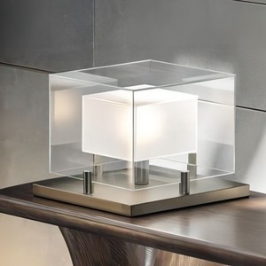 Minimalist Modern Square Glass Table Lamp E27 LED 220V Switch Control For Study Sofa Cabinet Lighting - Product Image 1